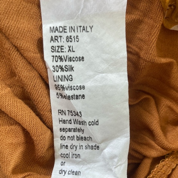 NWT Elena Baldi Made In Italy Silk Blend Floral Ruffle Hem Dress Size XL - Picture 9 of 9